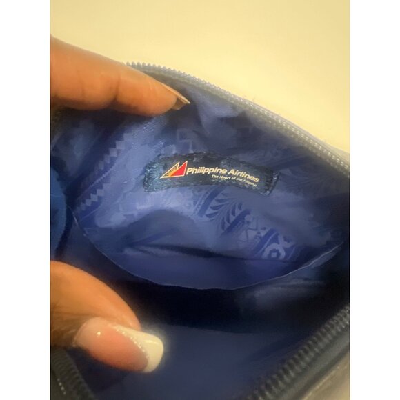 Furla Navy Blue Travel Toiletry Bag With Zip Closure & Logo Detail - Picture 6 of 8